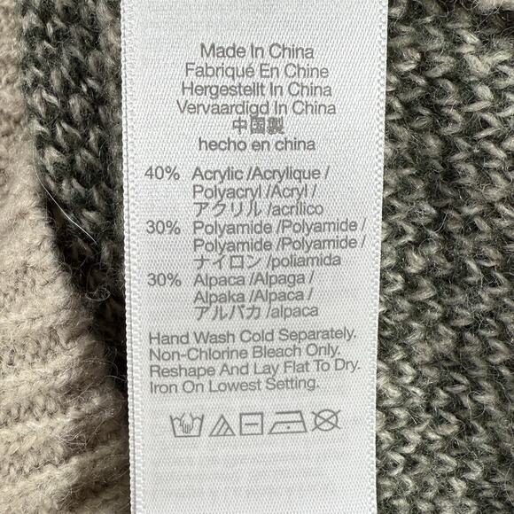 Madewell Thornton Mock Neck Sweater Womens Sz XS Alpaca Blend Oversized 42" Bust - Picture 10 of 10